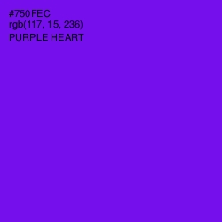 #750FEC - Purple Heart Color Image