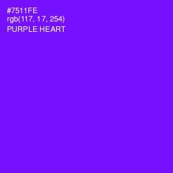 #7511FE - Purple Heart Color Image