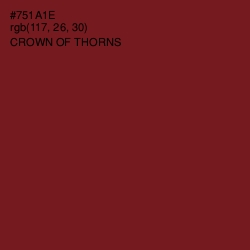 #751A1E - Crown of Thorns Color Image