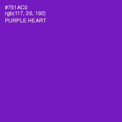#751AC0 - Purple Heart Color Image