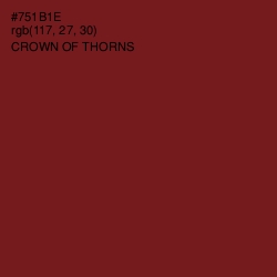 #751B1E - Crown of Thorns Color Image