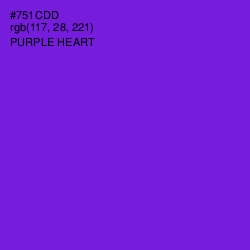 #751CDD - Purple Heart Color Image