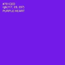 #751CED - Purple Heart Color Image