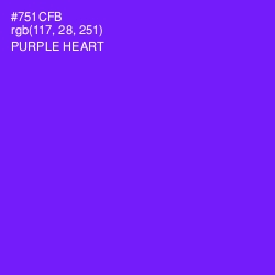 #751CFB - Purple Heart Color Image