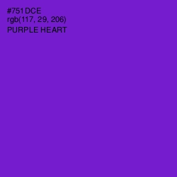 #751DCE - Purple Heart Color Image