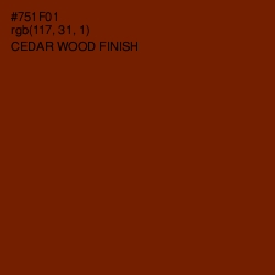 #751F01 - Cedar Wood Finish Color Image