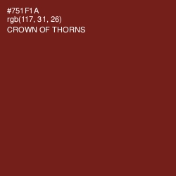 #751F1A - Crown of Thorns Color Image