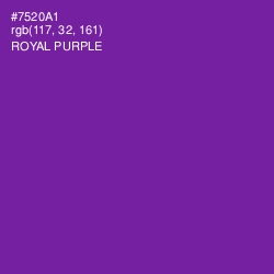 #7520A1 - Royal Purple Color Image