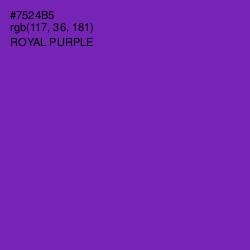 #7524B5 - Royal Purple Color Image