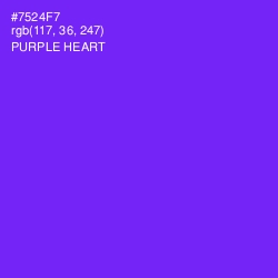 #7524F7 - Purple Heart Color Image