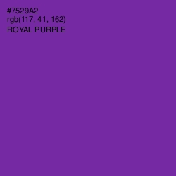 #7529A2 - Royal Purple Color Image