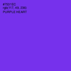 #7531EC - Purple Heart Color Image