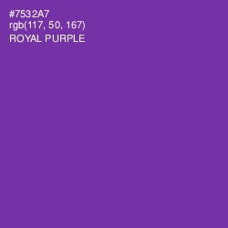 #7532A7 - Royal Purple Color Image