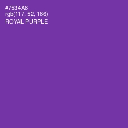 #7534A6 - Royal Purple Color Image