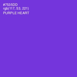 #7535DD - Purple Heart Color Image