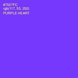 #7537FC - Purple Heart Color Image