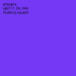 #7538F4 - Purple Heart Color Image