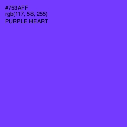 #753AFF - Purple Heart Color Image