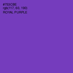 #753CBE - Royal Purple Color Image