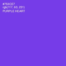 #753CE7 - Purple Heart Color Image