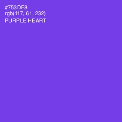 #753DE8 - Purple Heart Color Image