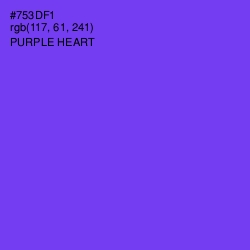 #753DF1 - Purple Heart Color Image