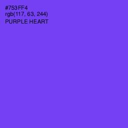 #753FF4 - Purple Heart Color Image