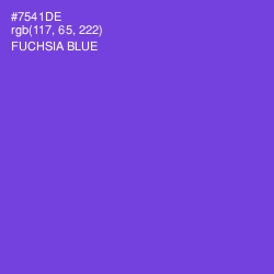 #7541DE - Fuchsia Blue Color Image