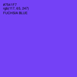 #7541F7 - Fuchsia Blue Color Image