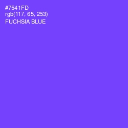 #7541FD - Fuchsia Blue Color Image