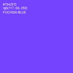 #7542FD - Fuchsia Blue Color Image