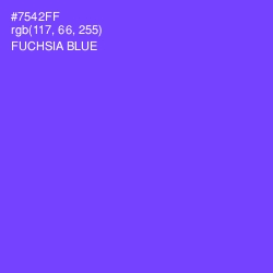 #7542FF - Fuchsia Blue Color Image