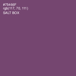 #75466F - Salt Box Color Image