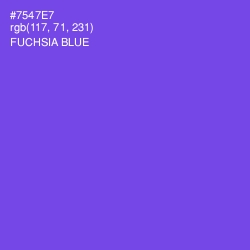 #7547E7 - Fuchsia Blue Color Image