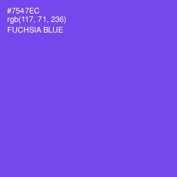 #7547EC - Fuchsia Blue Color Image