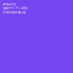 #7547F3 - Fuchsia Blue Color Image