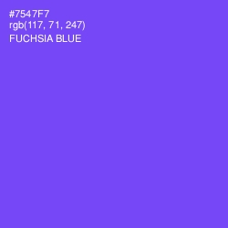 #7547F7 - Fuchsia Blue Color Image