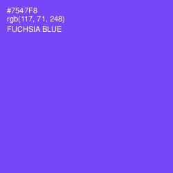 #7547F8 - Fuchsia Blue Color Image