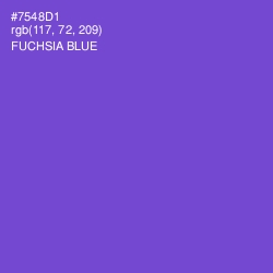 #7548D1 - Fuchsia Blue Color Image