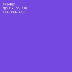 #7548E1 - Fuchsia Blue Color Image
