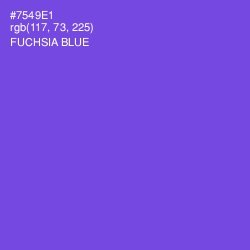 #7549E1 - Fuchsia Blue Color Image