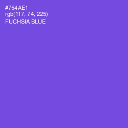 #754AE1 - Fuchsia Blue Color Image