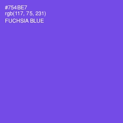 #754BE7 - Fuchsia Blue Color Image