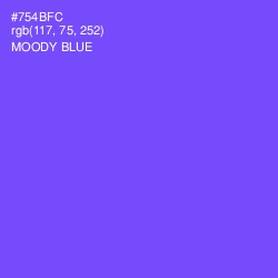 #754BFC - Moody Blue Color Image