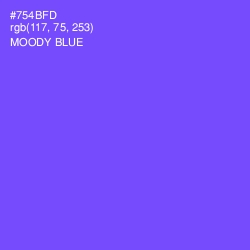 #754BFD - Moody Blue Color Image