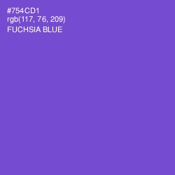 #754CD1 - Fuchsia Blue Color Image