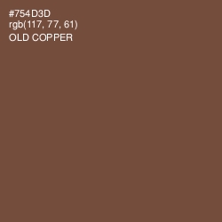 #754D3D - Old Copper Color Image