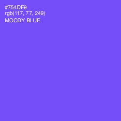 #754DF9 - Moody Blue Color Image