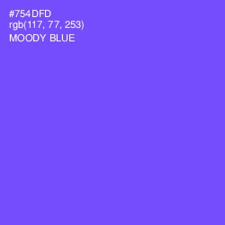 #754DFD - Moody Blue Color Image