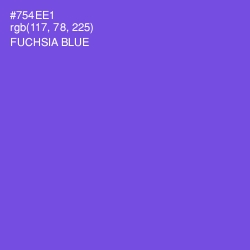 #754EE1 - Fuchsia Blue Color Image